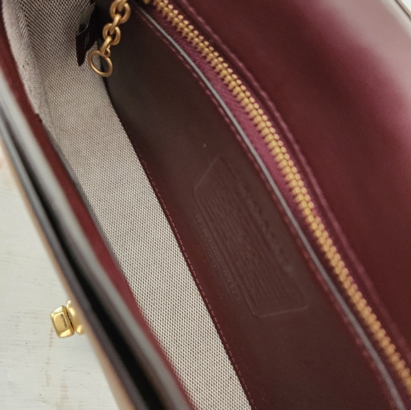 Coach Colorblock Dinky Glovetanned Leather Color: Chalk Multi - Picture 5 of 9